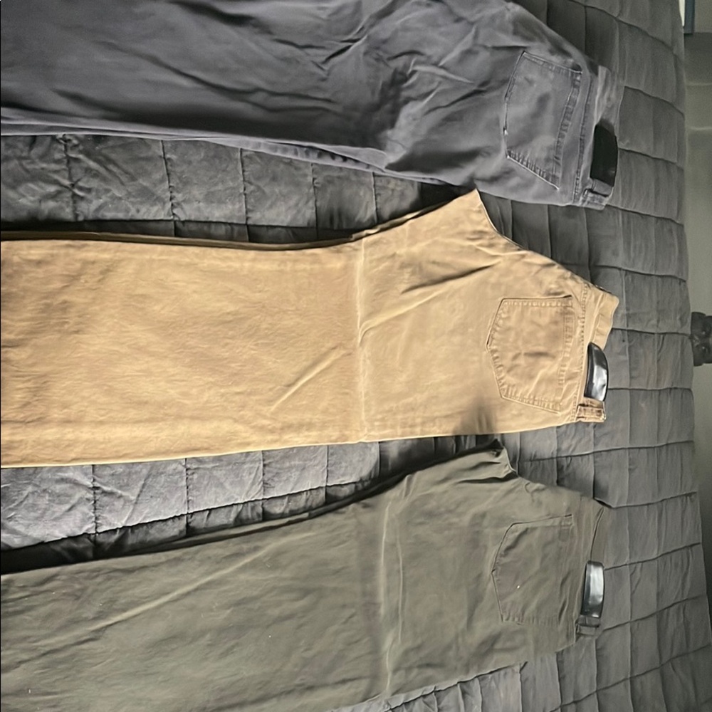 3 pair colored straight pants size 32/30